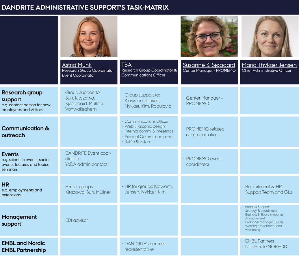 Overview of work matrix