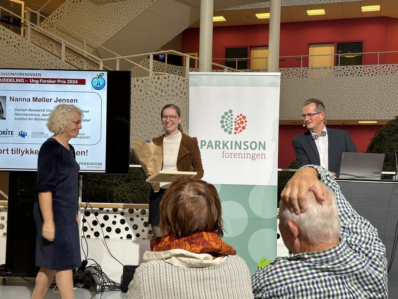 Nanna Møller Jensen received the award when the Danish Parkinson’s Association held its annual research event