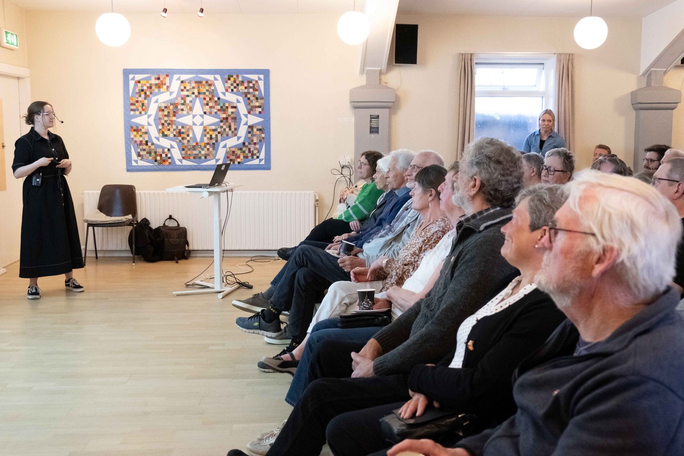 A photograph from the talk by Sara Sejer Sørensen in Solbjerg