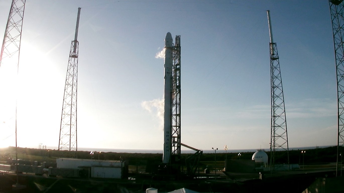 Falcon 9 raket på Cape Canaveral Air Force Station