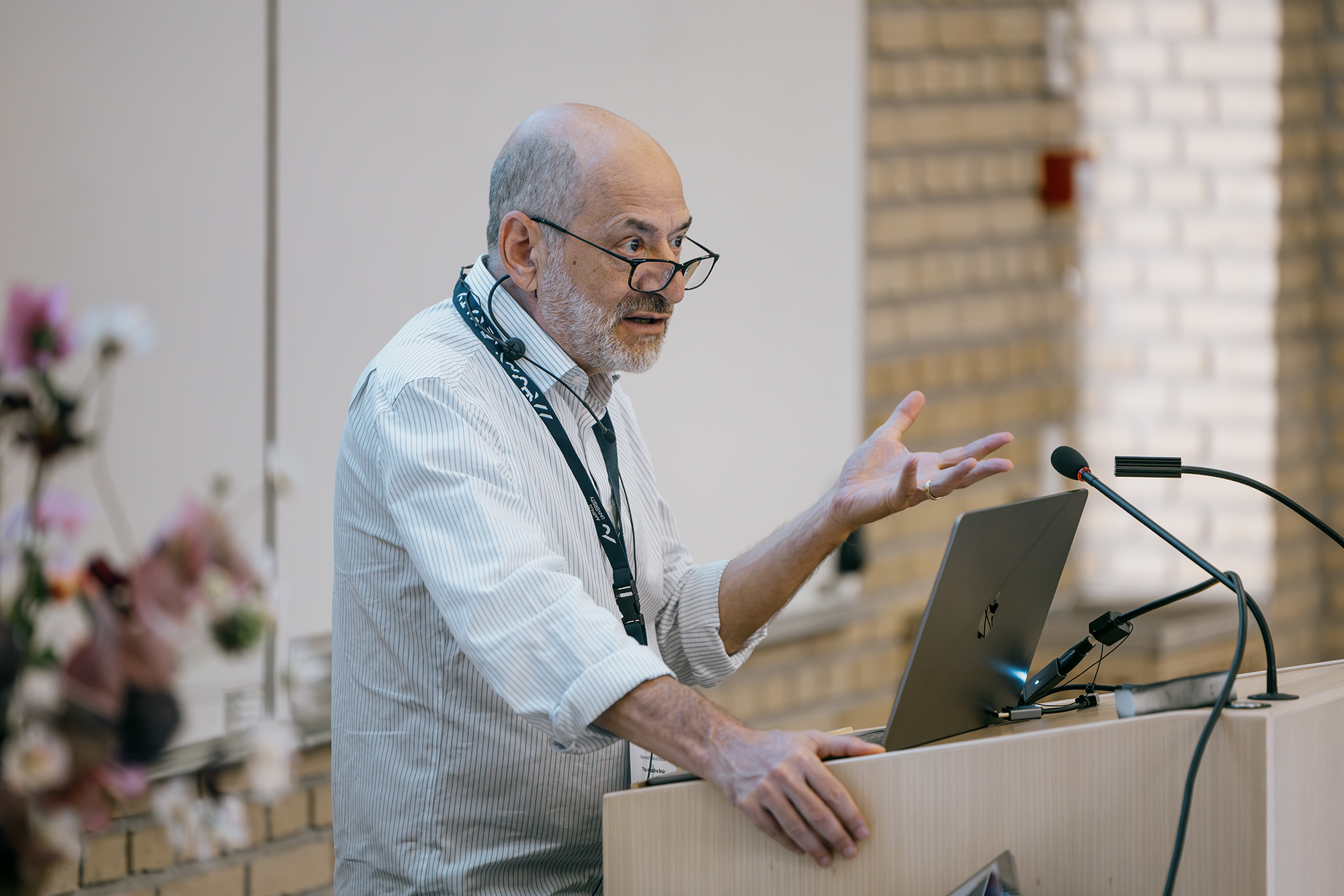 Professor and Brain Prize winner, Professor Michael Greenberg gave the first keynote lecture sharing his work on neuroactivity and neuroplasticity, particularly its connection to transcription regulation by transcription factors, Photo: Jens Hartmann Schmidt, AU Photo